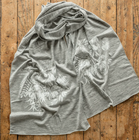 Merino Scarf - Aotearoa Botanica Grey