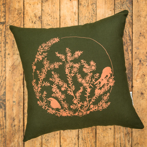 Cushion Cover - Mānuka, Miromiro & Tītipounamu Green