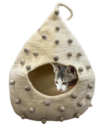 Hand Felted Wool Cat Cave