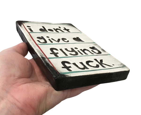 I Don't Give A Flying Fuck Rectangle Ceramic Tile