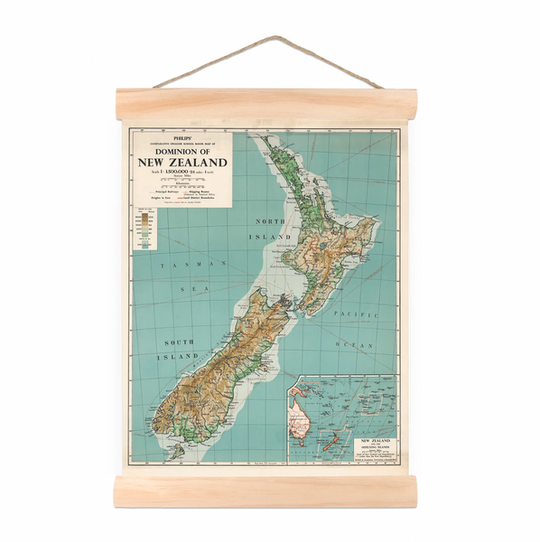 NZ Dominion Map - Wall Chart