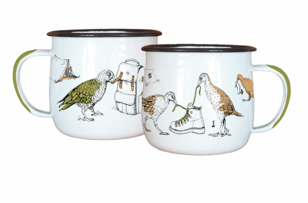 Birds Enamel Mug Mug Wolfkamp & Stone