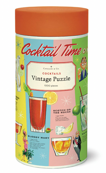 Cocktails 1000 Pce - Vintage Puzzle Puzzle Cavallini & Co
