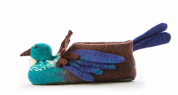 Tui Hand Felted Woollen Slippers