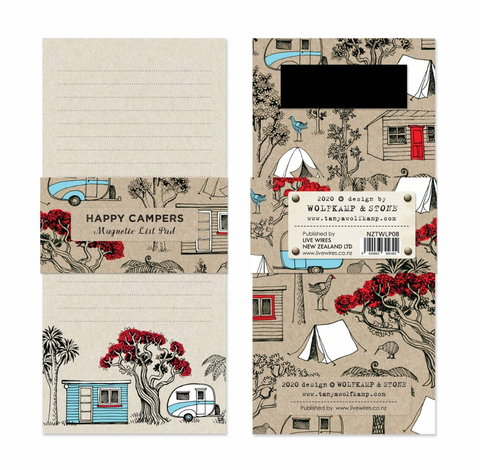 Magnetic List Pad - Happy Camper