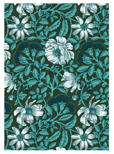 Climbing Rata On Turquoise - Tea Towel