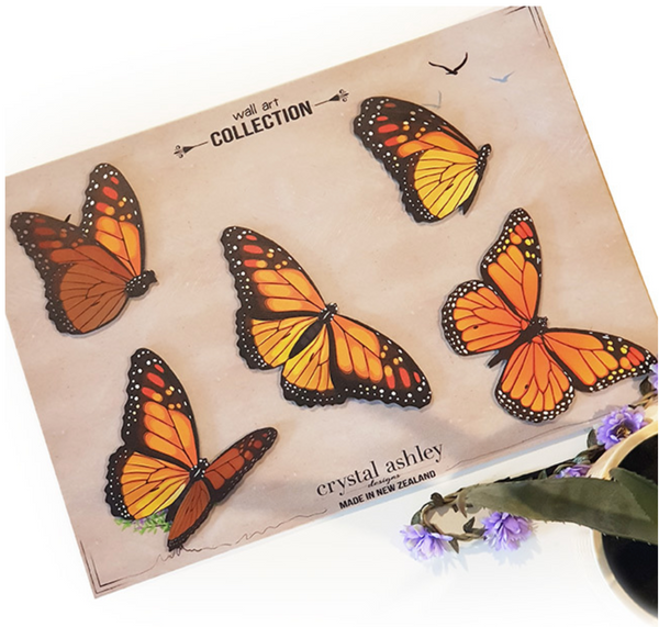 Monarch Butterfly Wall Set Wall Art Crystal Ashley
