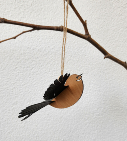 Rimu Fantail Hanging Ornament