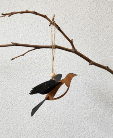 Rimu Kereru Hanging Ornament Hanging Ornament Crystal Ashley