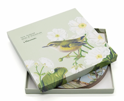 Birds and Botanicals of NZ Box of 6 Placemats