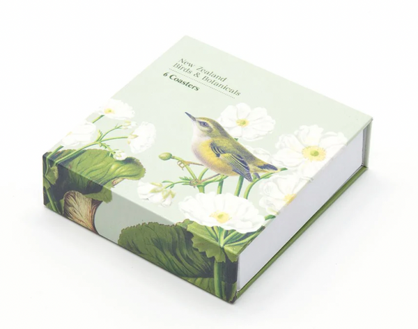 Birds and Botanicals of NZ Box of 6 Coasters Coaster 100% NZ