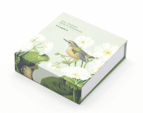 Birds and Botanicals of NZ Box of 6 Coasters Coaster 100% NZ