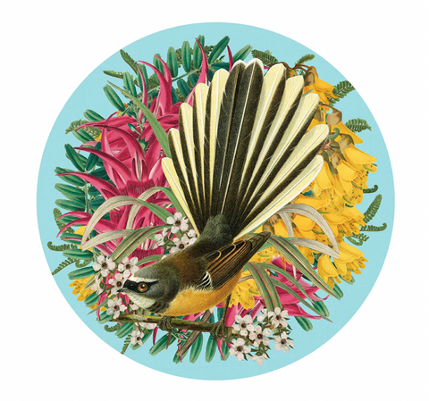 Botanical Fantail Art Spots (Decal) Decals 100% NZ