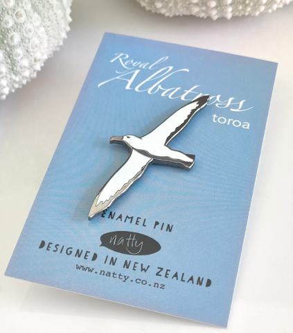 Royal Albatross Enamel Pin Brooch Natty