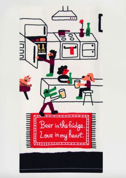 Beer in the Fridge - Tea Towel