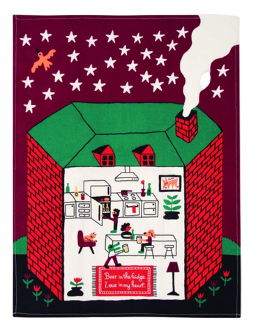 Beer in the Fridge - Tea Towel Tea Towel BlueQ