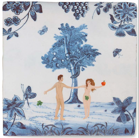 Adam & Eve in the garden of Edin Ceramic Tile