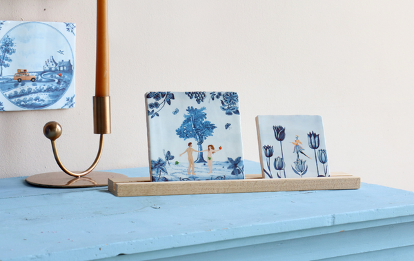 Adam & Eve in the garden of Eden Ceramic Tile