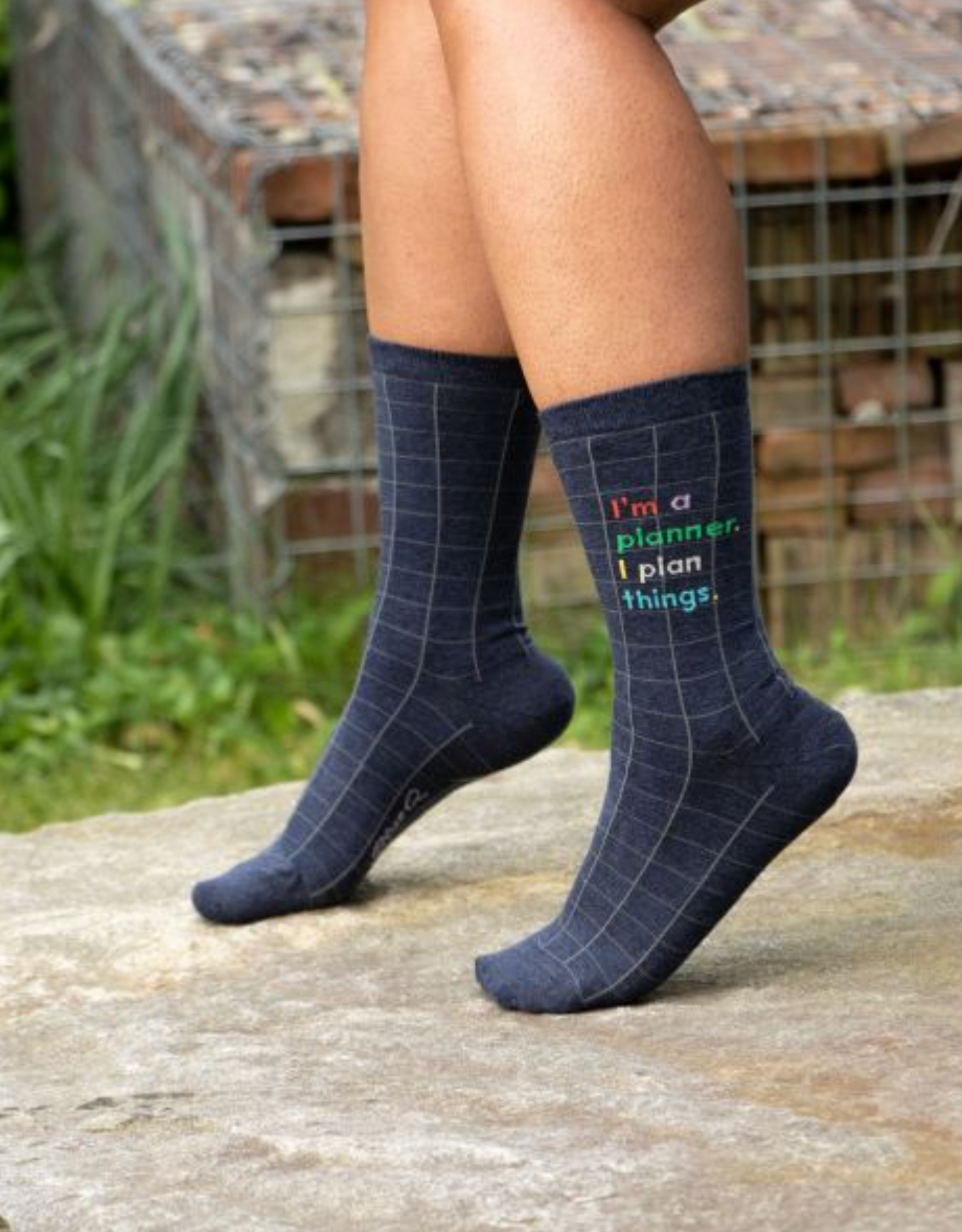 I'm A Planner. I Plan Things. Crew Socks – Design Withdrawals