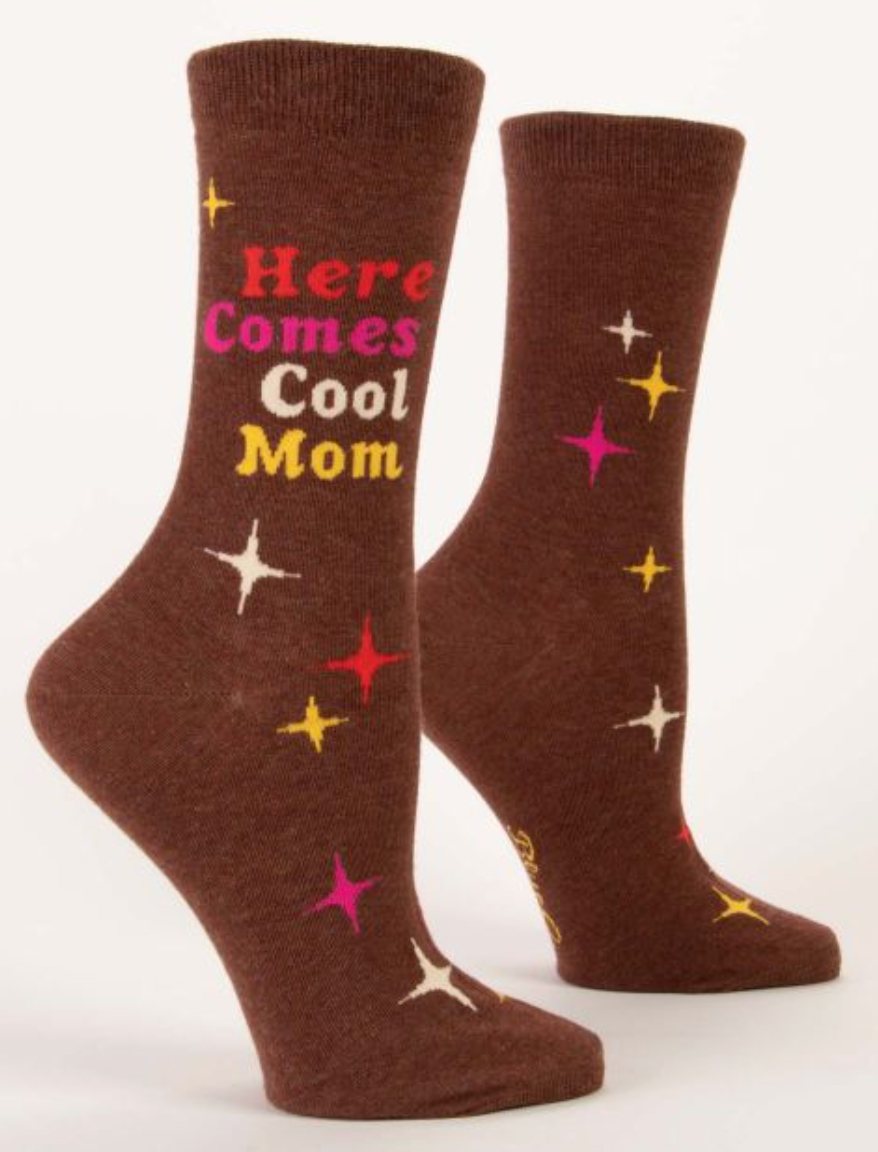 Here Comes Cool Mom Crew Socks