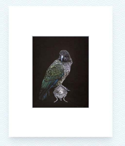 Kea On Vessel - Jane Crisp - Art Print + Matting