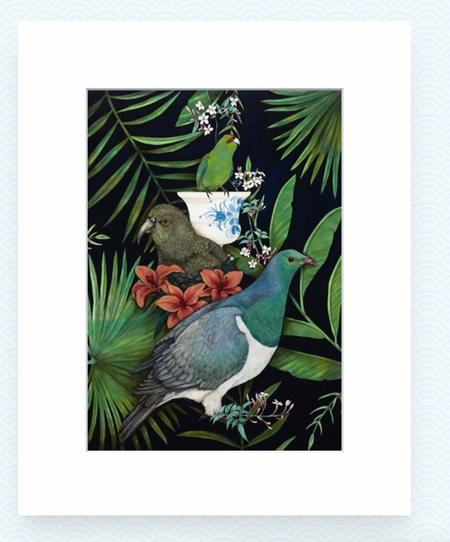 Kakariki's Vase - Kathryn Furniss - Art Print