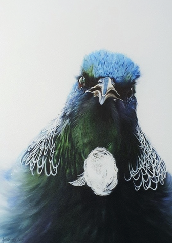 The Talkative Tui - Jane Crisp - Art Print + Matting