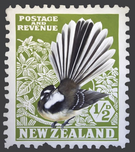 Fantail Stamp - Jane Crisp - Art Print + Matting