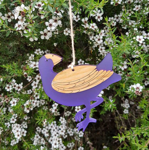 Hanging Ornament - Pukeko Hanging Ornament Crystal Ashley