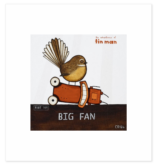 Big Fan - Tony Crib - Art Print + Matting - Tony Crib - Design Withdrawals