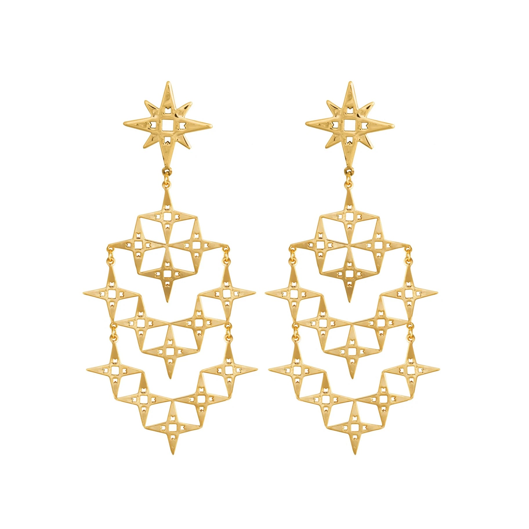 Stardust Earrings | Gold and Platinum