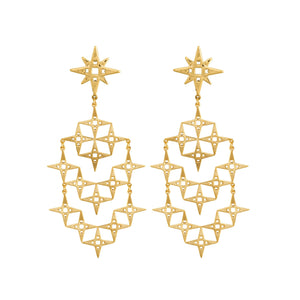 Stardust Earrings | Gold and Platinum