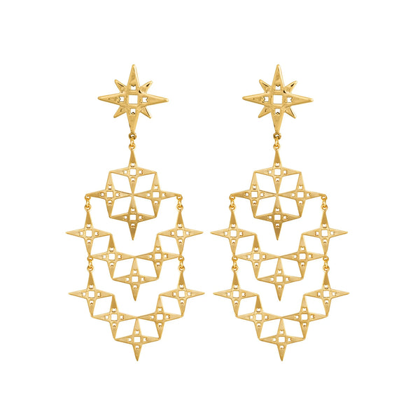 Stardust Earrings | Gold and Platinum