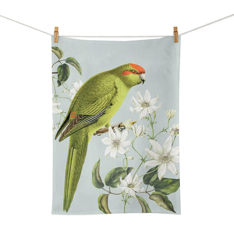 Birds and Botanicals Kakariki - Tea Towel Tea Towel 100% NZ
