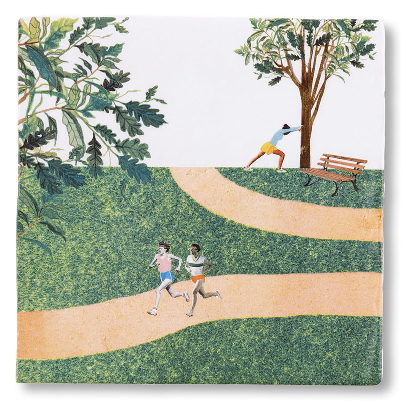 That Running Feeling Ceramic Tile