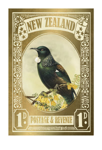 Gold Tui Stamp Print - Marika Jones - Design Withdrawals