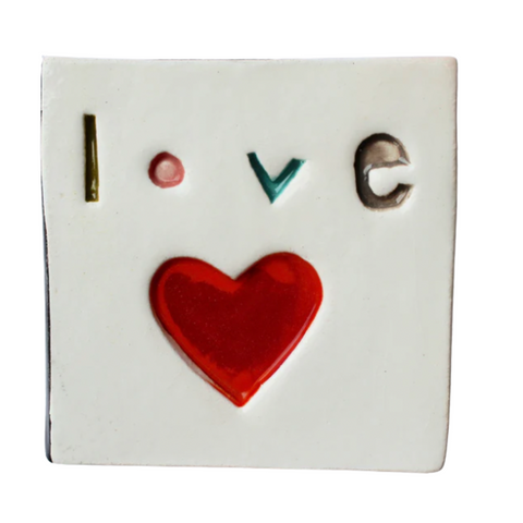 Love Square Ceramic Tile Wall Art M Ceramics