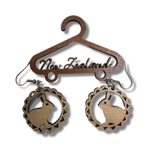 Circle Earrings - Rabbit