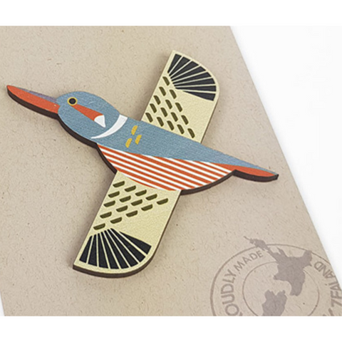 Magnet - Folk Kingfisher Fridge Magnet Crystal Ashley