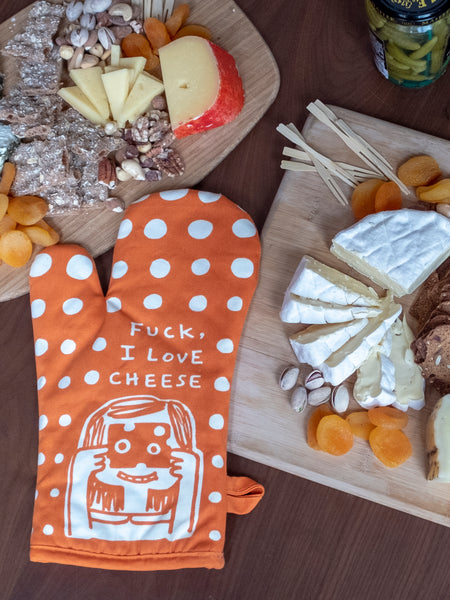 Fuck, I Love Cheese Oven Mitt Oven Mitt BlueQ