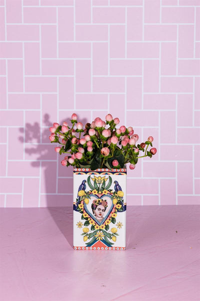 Frida Kahlo - Mexican Folklore - Vase Vase La La Land Small