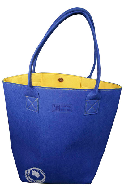 Kowhai Blue & Yellow - Shoulder Tote Bag