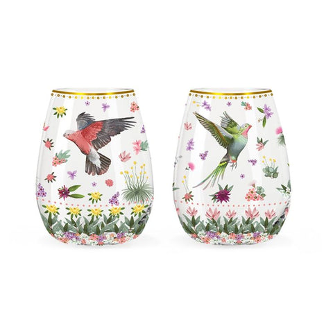 Bush Blooms Glass Tumbler Set