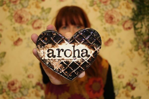 Aroha Woven Heart Tile Wall Art M Ceramics