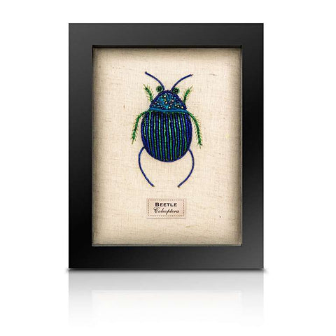 Beaded Fat Blue Beetle from the Cabinet of Curiosity