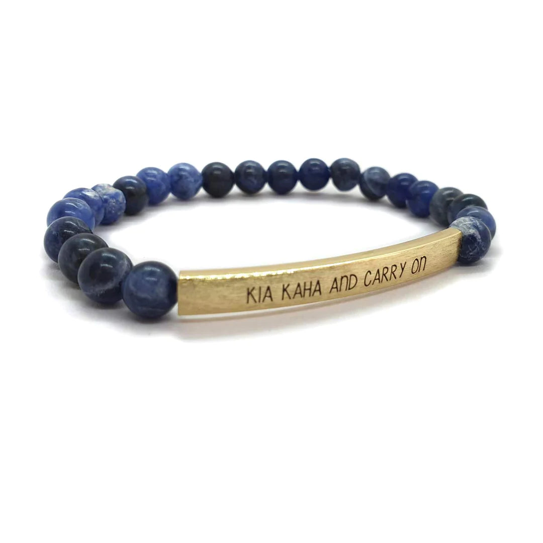 Gemstone Bracelet – Kia Kaha & Carry On