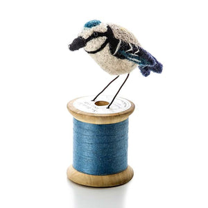 Blue Tit Bird on Bobbin