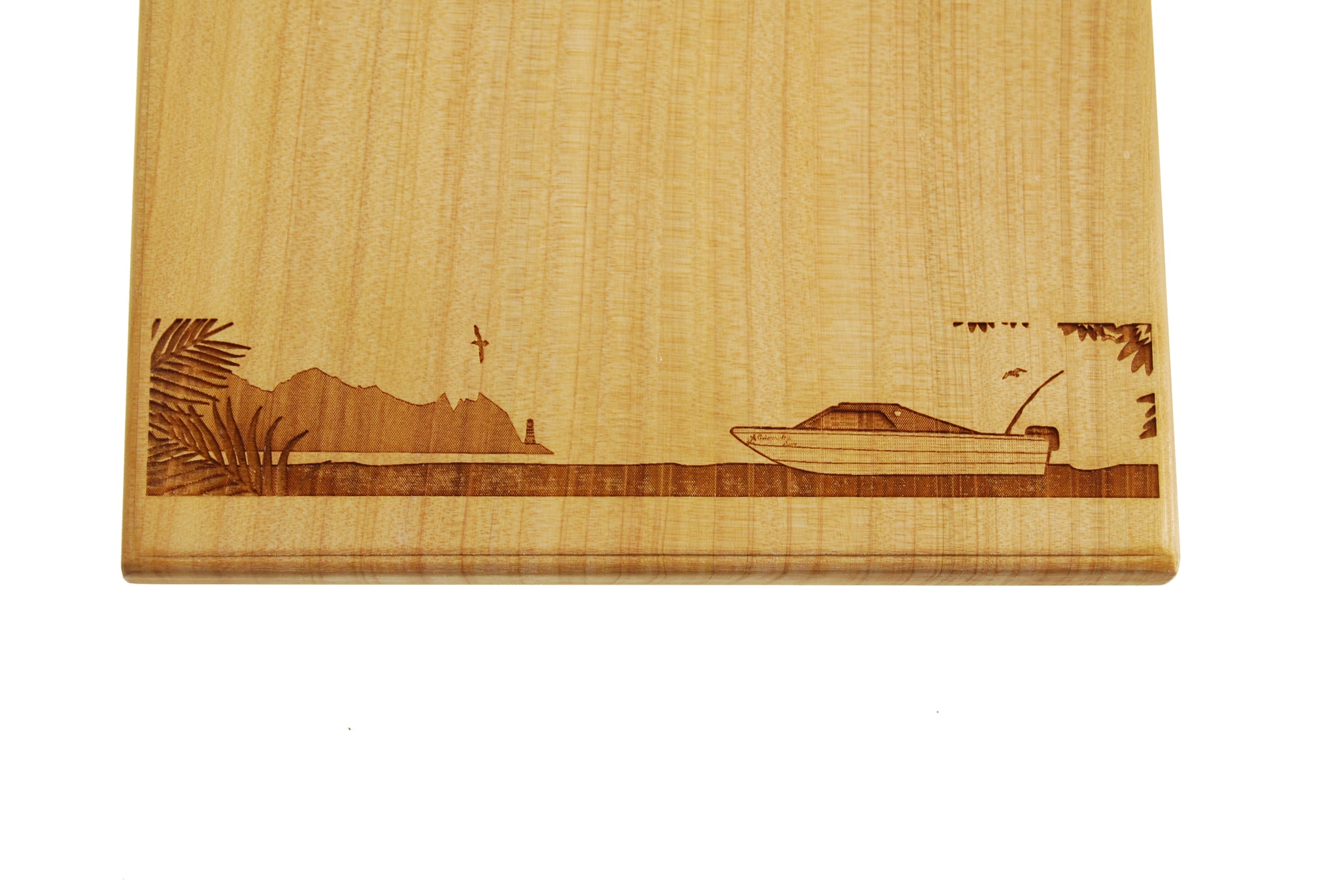 Wooden Bread Boards - Macrocarpa Bread Board Ian Blackwell Boating