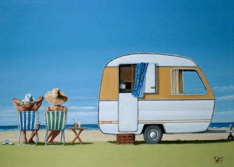 Caravan Bliss by Graham Young - Matted Art Print