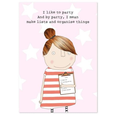Rosie Made A Thing Notebook - Party Lists